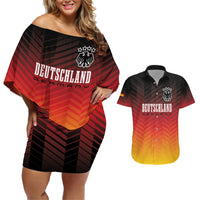 Germany Football Couples Matching Off Shoulder Short Dress and Hawaiian Shirt Nationalelf Dynamic LT7 - Wonder Print Shop