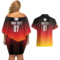 Germany Football Couples Matching Off Shoulder Short Dress and Hawaiian Shirt Nationalelf Dynamic LT7 - Wonder Print Shop