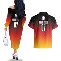 Germany Football Couples Matching Off The Shoulder Long Sleeve Dress and Hawaiian Shirt Nationalelf Dynamic LT7 - Wonder Print Shop
