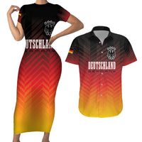 Germany Football Couples Matching Short Sleeve Bodycon Dress and Hawaiian Shirt Nationalelf Dynamic LT7 - Wonder Print Shop