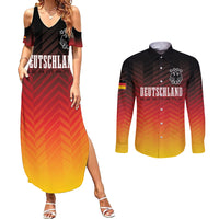 Germany Football Couples Matching Summer Maxi Dress and Long Sleeve Button Shirt Nationalelf Dynamic LT7 - Wonder Print Shop