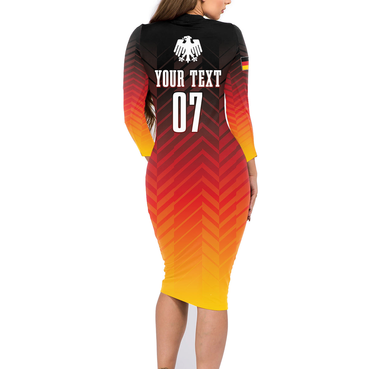 Germany Football Family Matching Long Sleeve Bodycon Dress and Hawaiian Shirt Nationalelf Dynamic LT7 - Wonder Print Shop