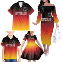 Germany Football Family Matching Off The Shoulder Long Sleeve Dress and Hawaiian Shirt Nationalelf Dynamic - Wonder Print Shop