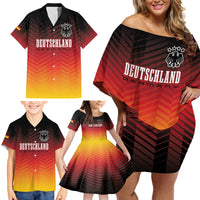 Germany Football Family Matching Off Shoulder Short Dress and Hawaiian Shirt Nationalelf Dynamic LT7 - Wonder Print Shop