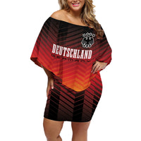Germany Football Family Matching Off Shoulder Short Dress and Hawaiian Shirt Nationalelf Dynamic LT7 - Wonder Print Shop