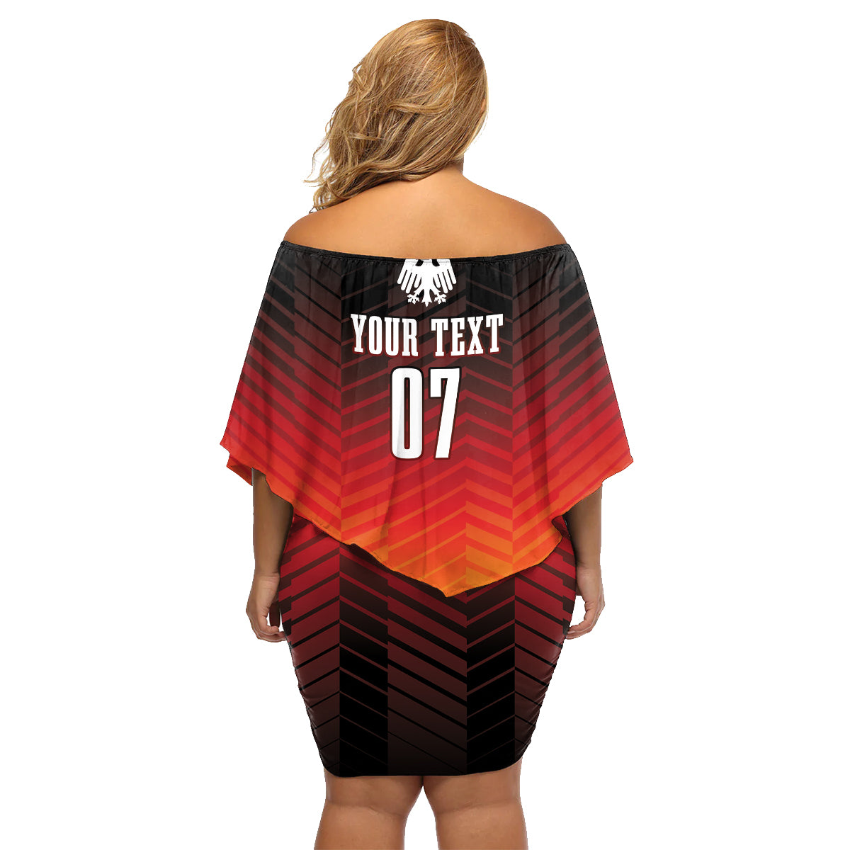 Germany Football Family Matching Off Shoulder Short Dress and Hawaiian Shirt Nationalelf Dynamic LT7 - Wonder Print Shop