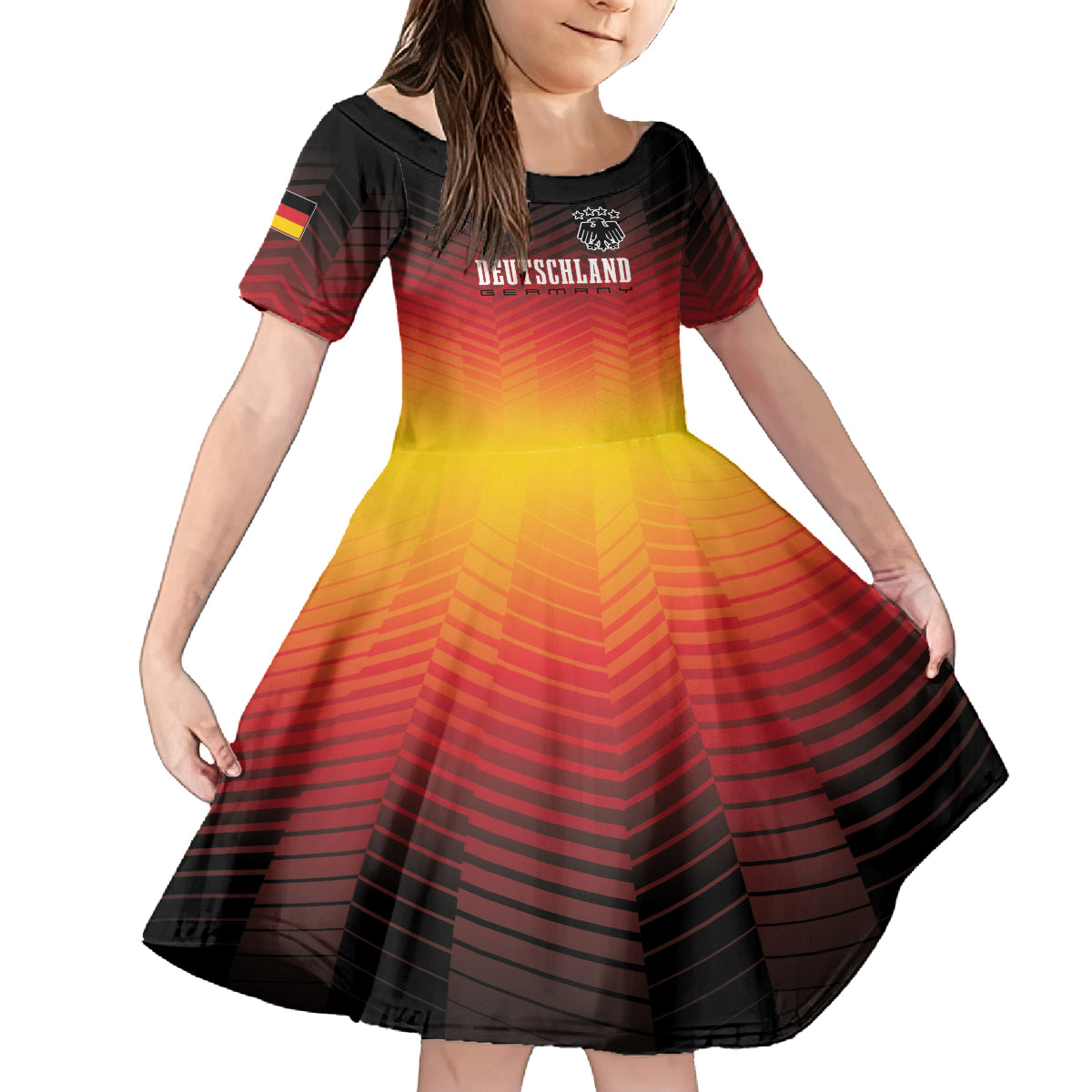 Germany Football Kid Short Sleeve Dress Nationalelf Dynamic - Wonder Print Shop