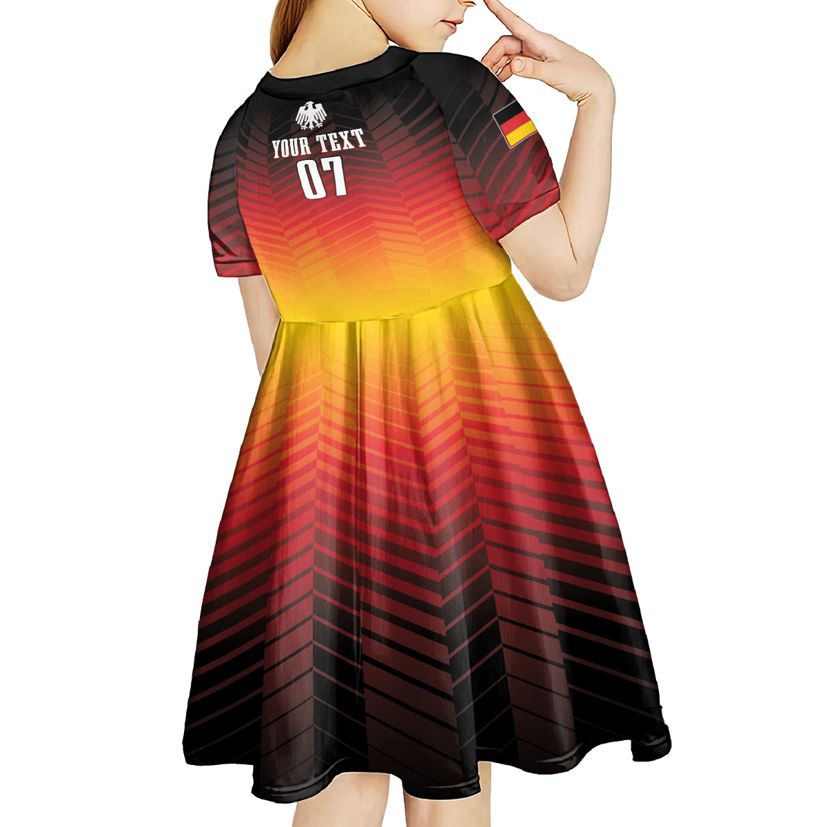 Germany Football Kid Short Sleeve Dress Nationalelf Dynamic - Wonder Print Shop