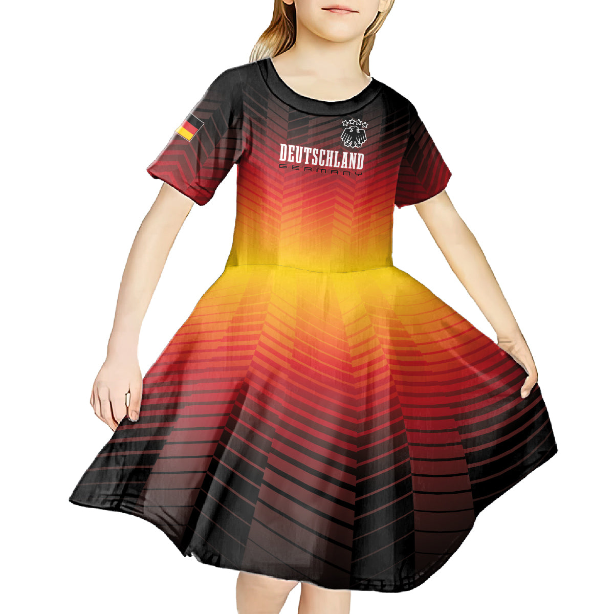 Germany Football Kid Short Sleeve Dress Nationalelf Dynamic - Wonder Print Shop