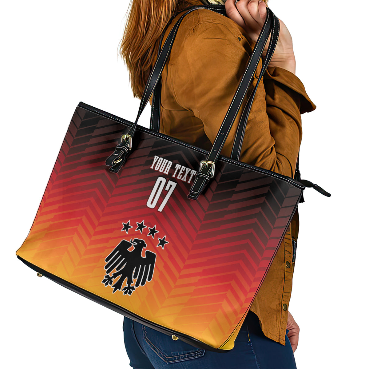 Germany Football Leather Tote Bag Nationalelf Dynamic - Wonder Print Shop