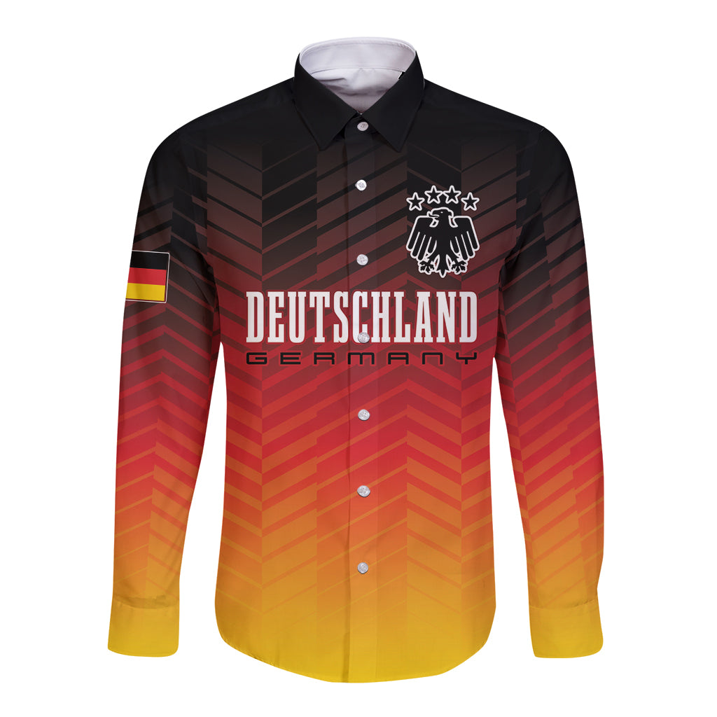 Germany Football Long Sleeve Button Shirt Nationalelf Dynamic - Wonder Print Shop