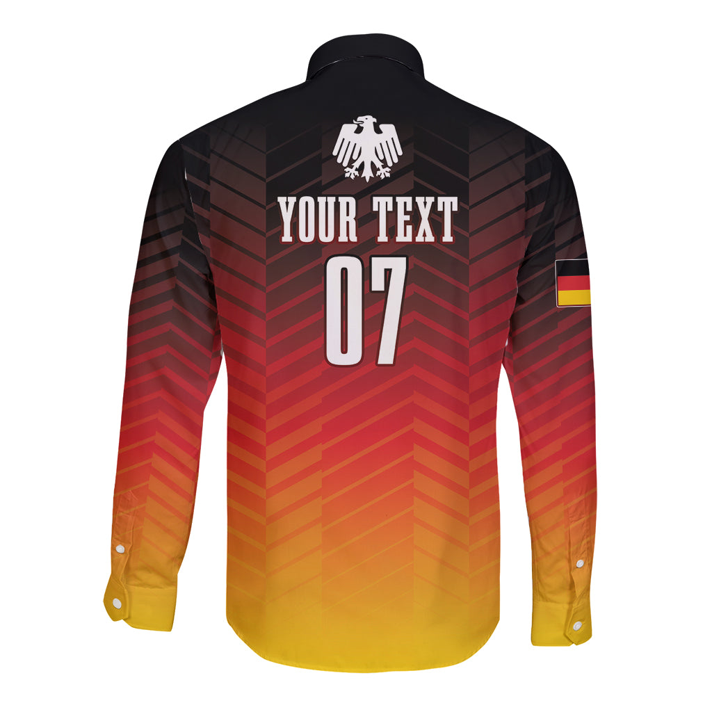 Germany Football Long Sleeve Button Shirt Nationalelf Dynamic - Wonder Print Shop