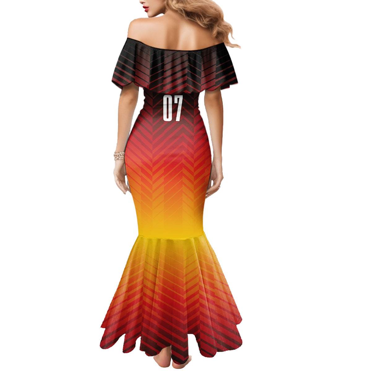 Germany Football Mermaid Dress Nationalelf Dynamic - Wonder Print Shop