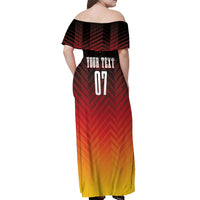 Germany Football Off Shoulder Maxi Dress Nationalelf Dynamic - Wonder Print Shop