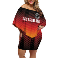Germany Football Off Shoulder Short Dress Nationalelf Dynamic - Wonder Print Shop