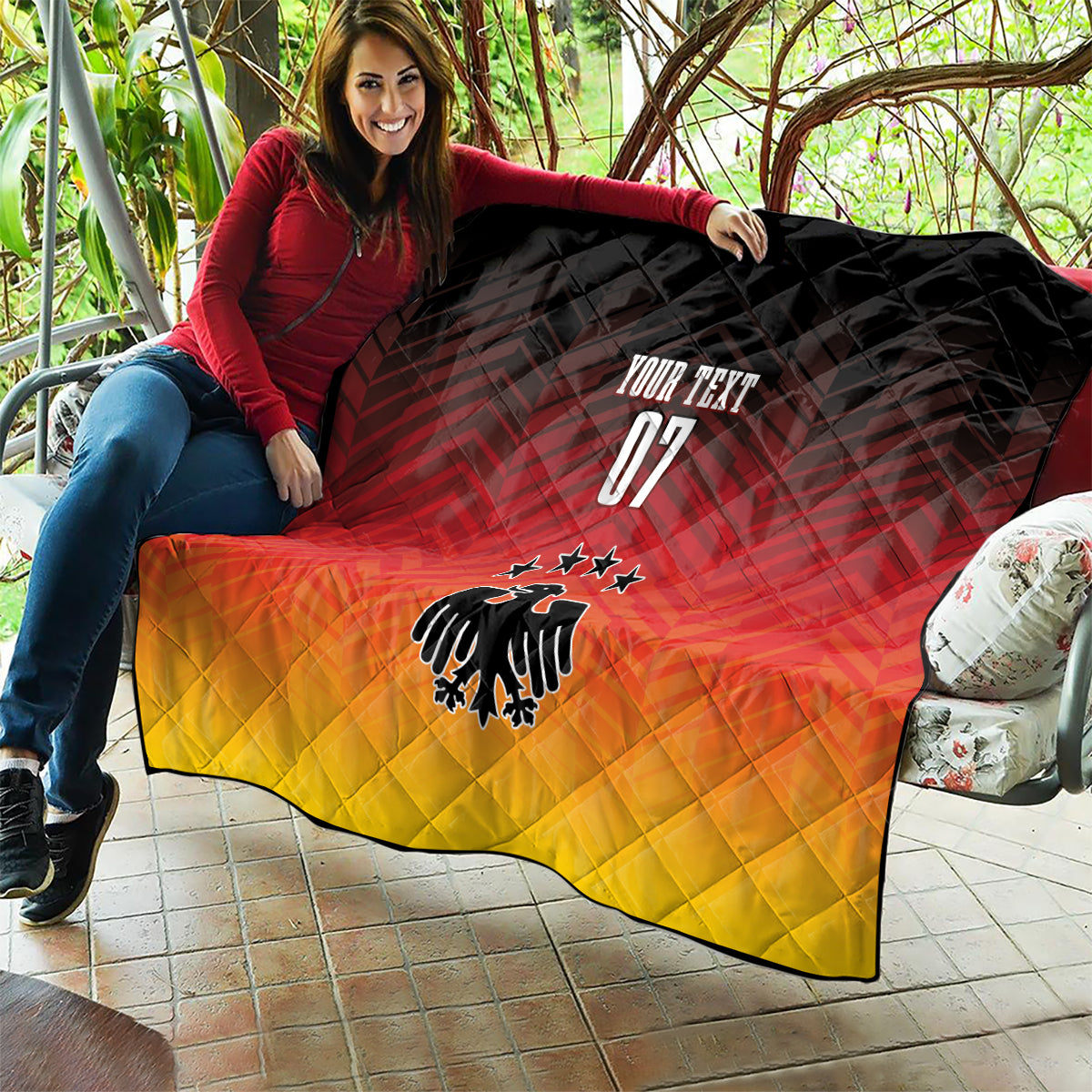 Germany Football Quilt Nationalelf Dynamic - Wonder Print Shop