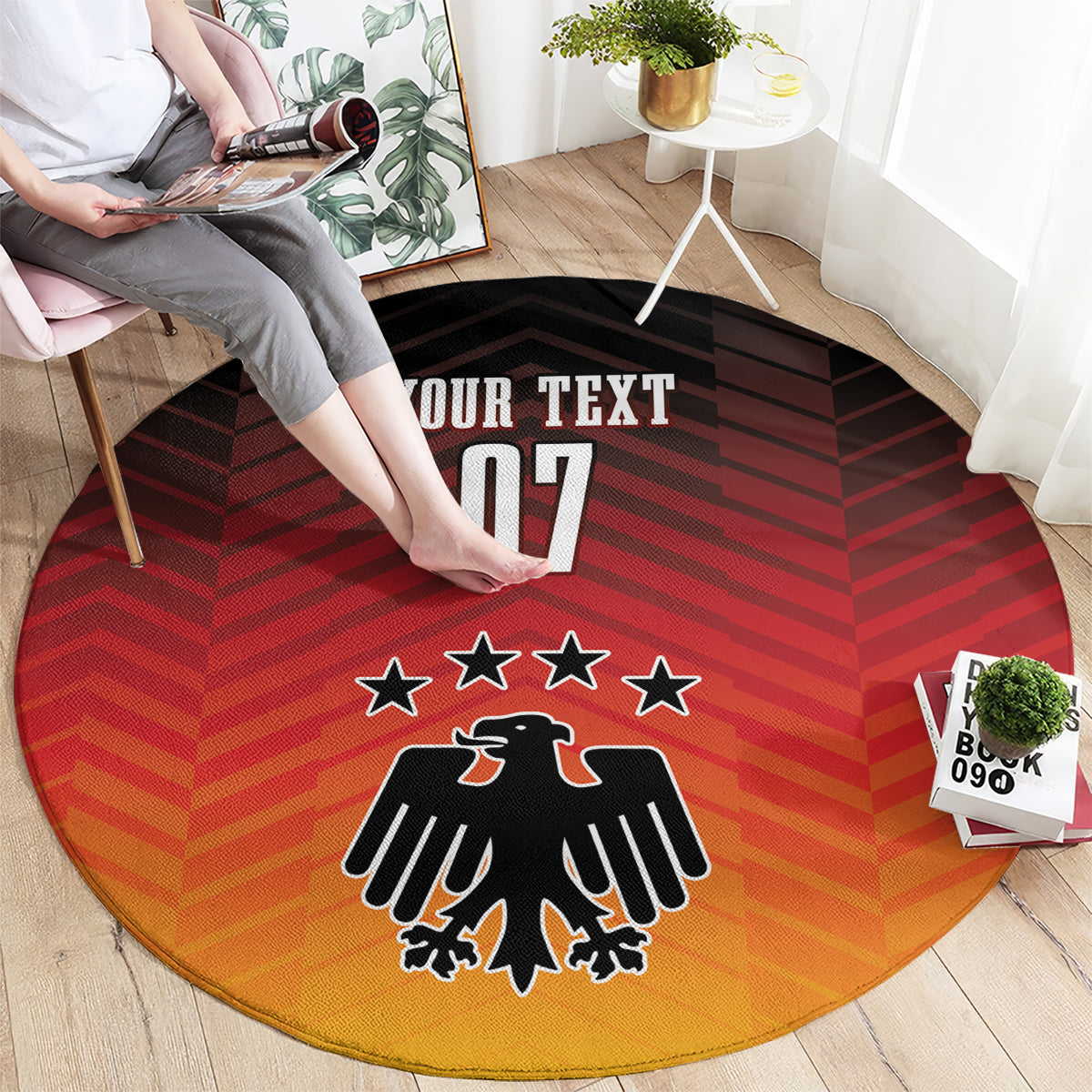 Germany Football Round Carpet Nationalelf Dynamic