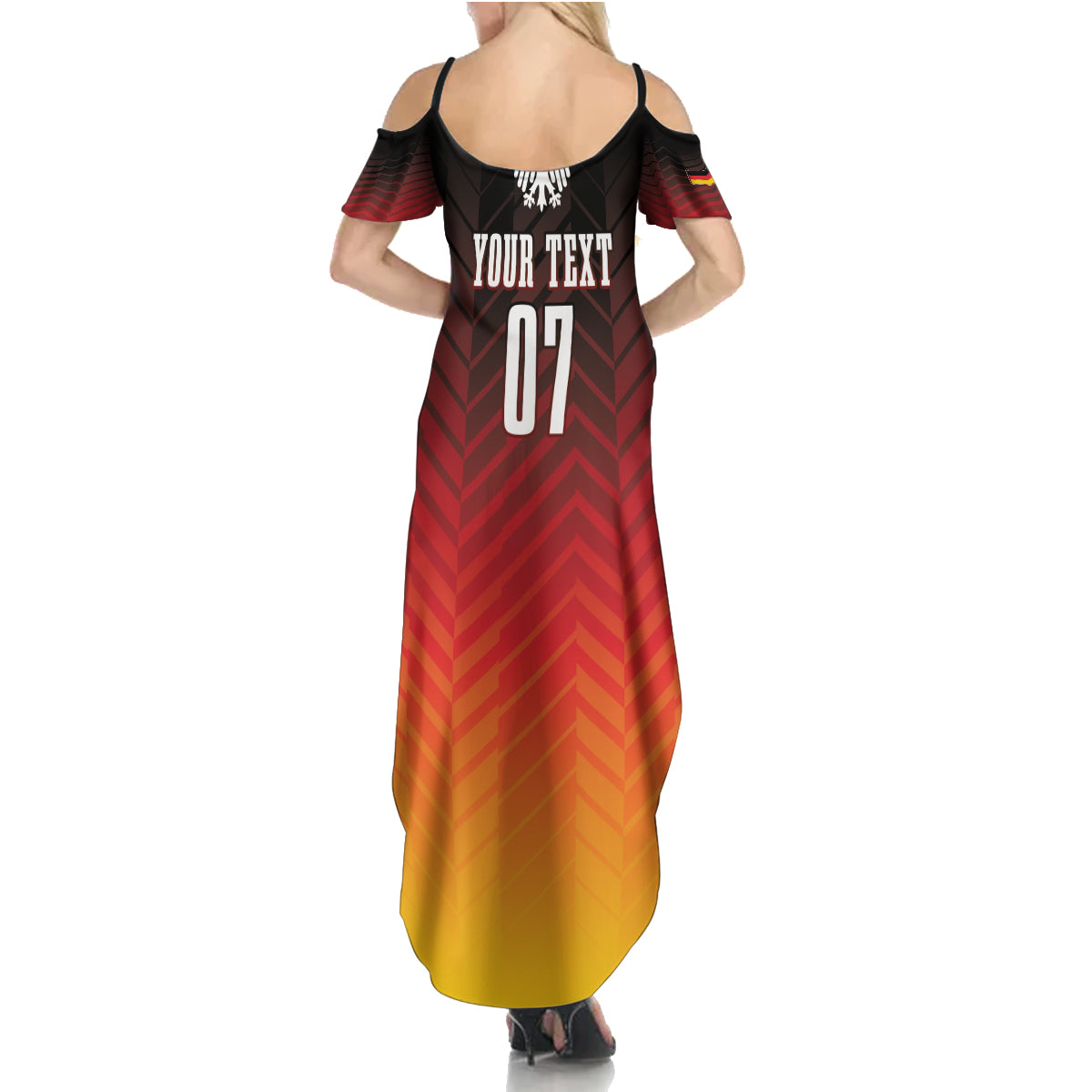 Germany Football Summer Maxi Dress Nationalelf Dynamic - Wonder Print Shop