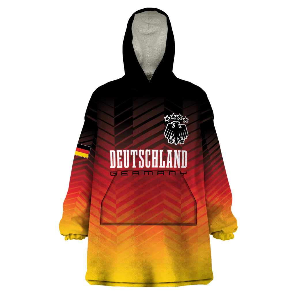 Germany Football Wearable Blanket Hoodie Nationalelf Dynamic - Wonder Print Shop