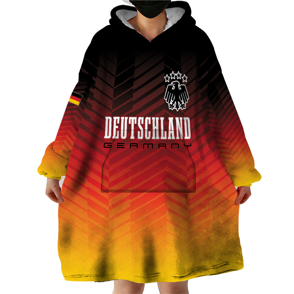 Germany Football Wearable Blanket Hoodie Nationalelf Dynamic - Wonder Print Shop