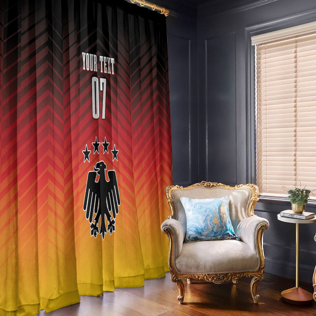 Germany Football Window Curtain Nationalelf Dynamic - Wonder Print Shop