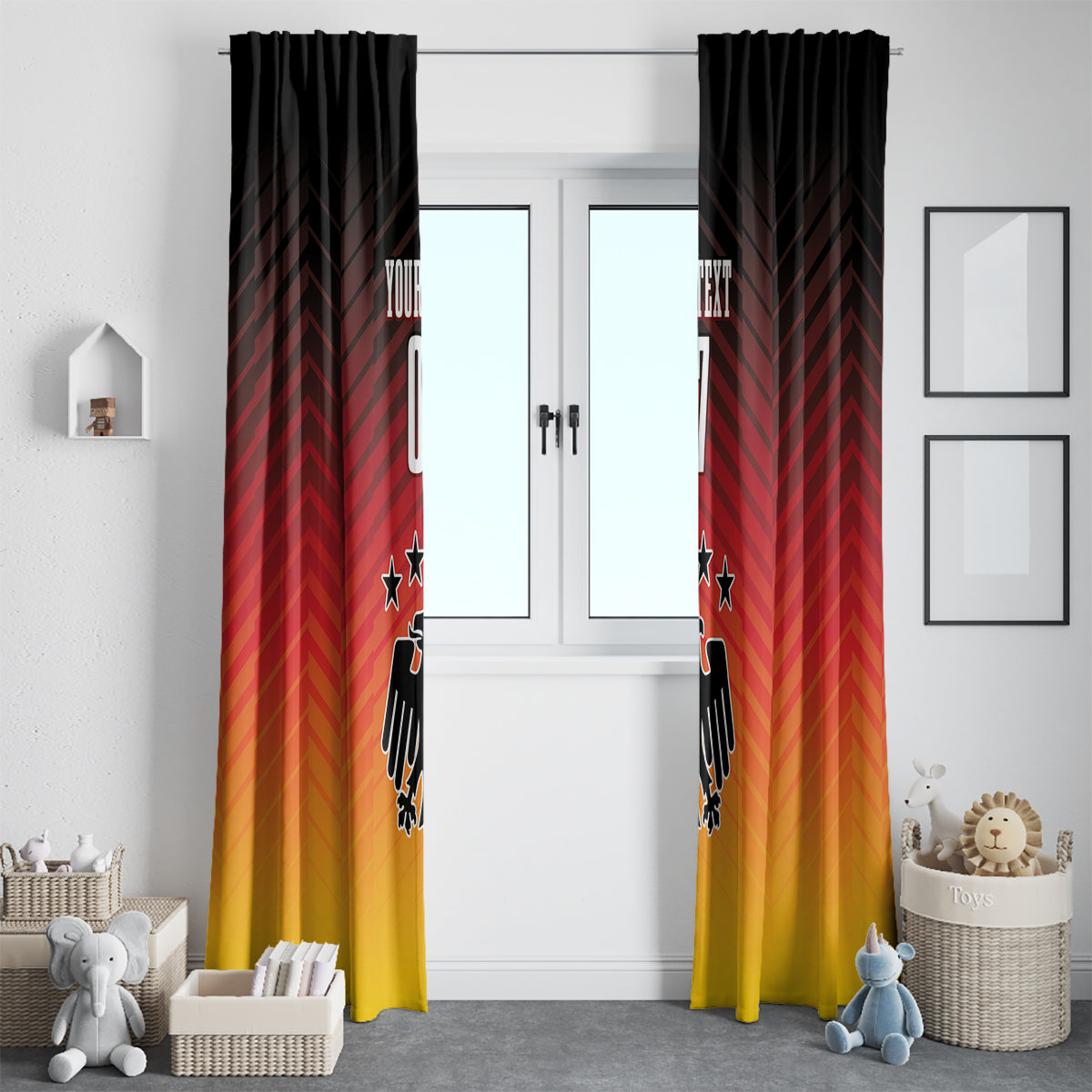 Germany Football Window Curtain Nationalelf Dynamic - Wonder Print Shop