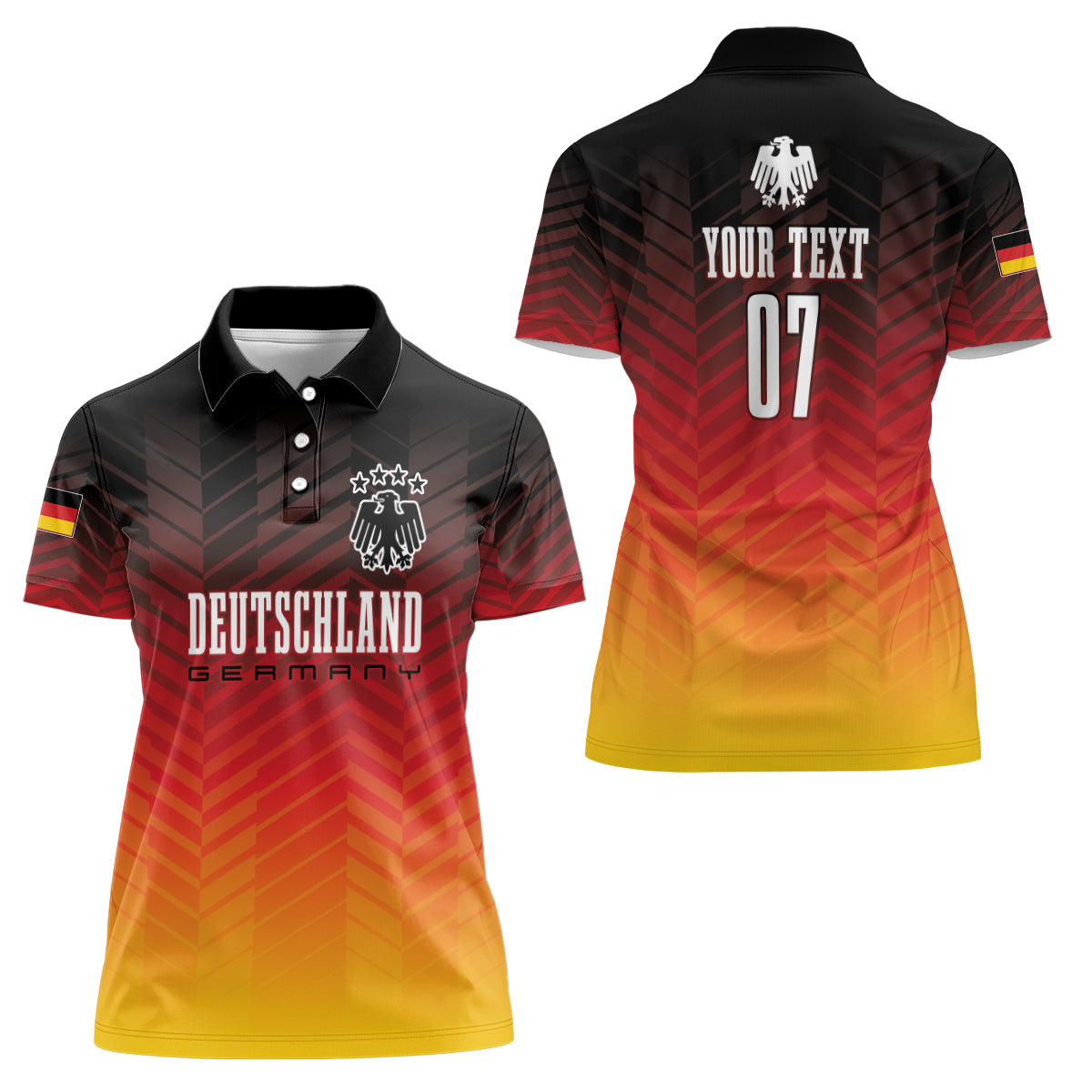 Germany Football Women Polo Shirt Nationalelf Dynamic - Wonder Print Shop