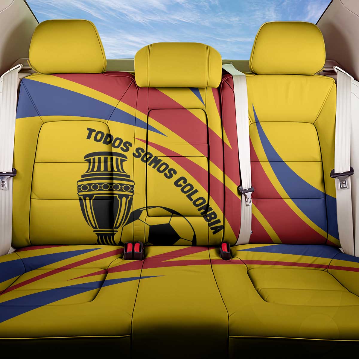 Colombia Football Custom Back Car Seat Cover Todos Somos Colombia LT7 - Wonder Print Shop