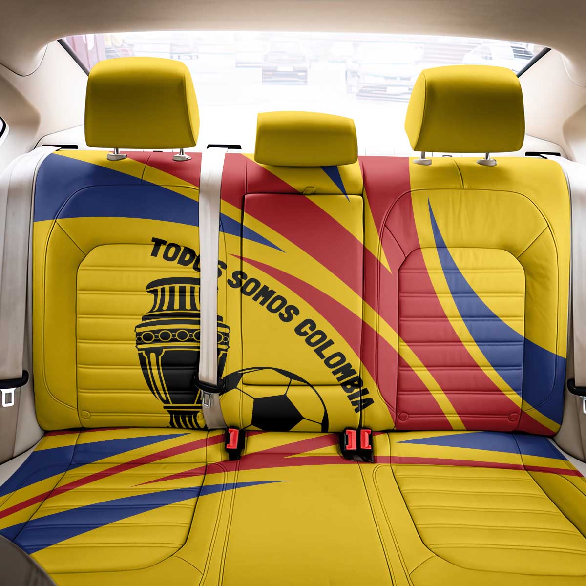 Colombia Football Custom Back Car Seat Cover Todos Somos Colombia LT7 - Wonder Print Shop