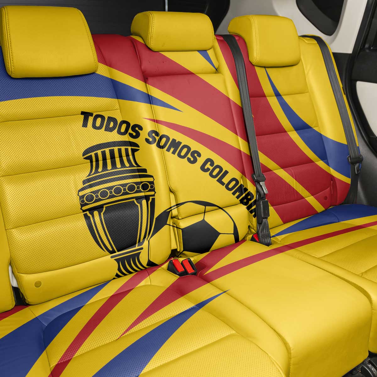 Colombia Football Custom Back Car Seat Cover Todos Somos Colombia LT7 - Wonder Print Shop