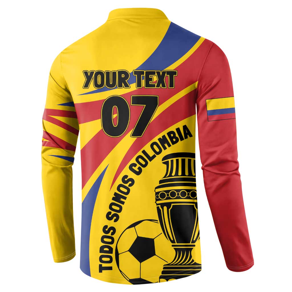 Colombia Football Custom Button Sweatshirt Todos Somos Colombia LT7 - Wonder Print Shop