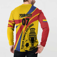 Colombia Football Custom Button Sweatshirt Todos Somos Colombia LT7 - Wonder Print Shop