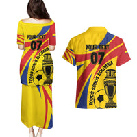 Colombia Football Custom Couples Matching Puletasi and Hawaiian Shirt Todos Somos Colombia LT7 - Wonder Print Shop