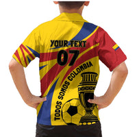 Colombia Football Custom Family Matching Mermaid Dress and Hawaiian Shirt Todos Somos Colombia LT7 - Wonder Print Shop