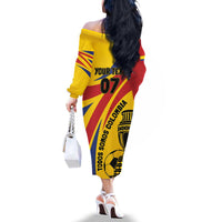 Colombia Football Custom Family Matching Off The Shoulder Long Sleeve Dress and Hawaiian Shirt Todos Somos Colombia - Wonder Print Shop