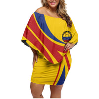 Colombia Football Custom Family Matching Off Shoulder Short Dress and Hawaiian Shirt Todos Somos Colombia LT7 - Wonder Print Shop
