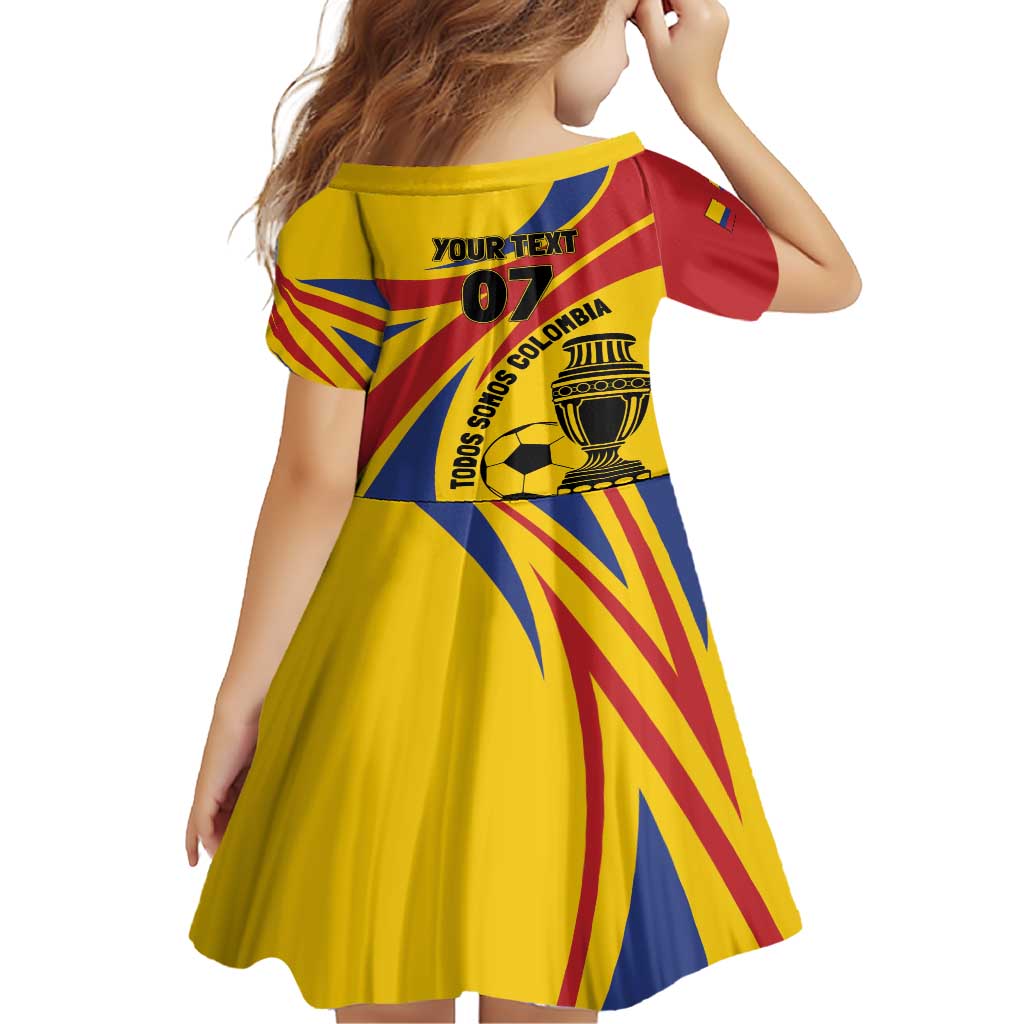 Colombia Football Custom Family Matching Short Sleeve Bodycon Dress and Hawaiian Shirt Todos Somos Colombia - Wonder Print Shop