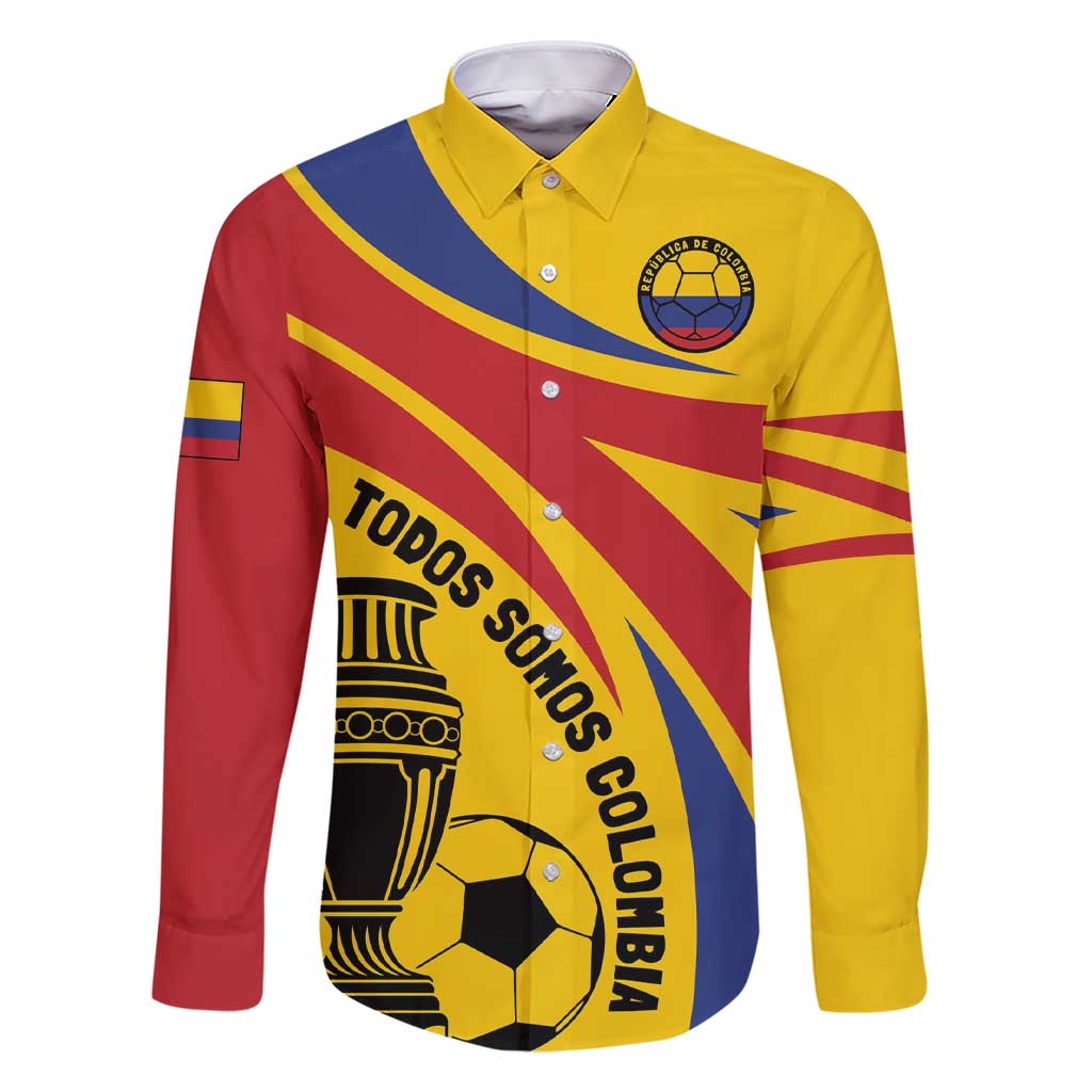 Colombia Football Custom Family Matching Short Sleeve Bodycon Dress and Hawaiian Shirt Todos Somos Colombia - Wonder Print Shop