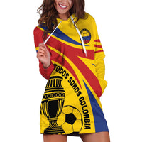 Colombia Football Custom Hoodie Dress Todos Somos Colombia - Wonder Print Shop