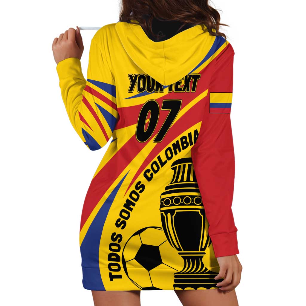 Colombia Football Custom Hoodie Dress Todos Somos Colombia - Wonder Print Shop