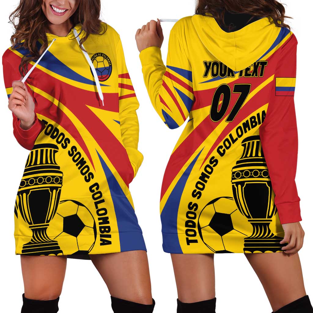 Colombia Football Custom Hoodie Dress Todos Somos Colombia - Wonder Print Shop