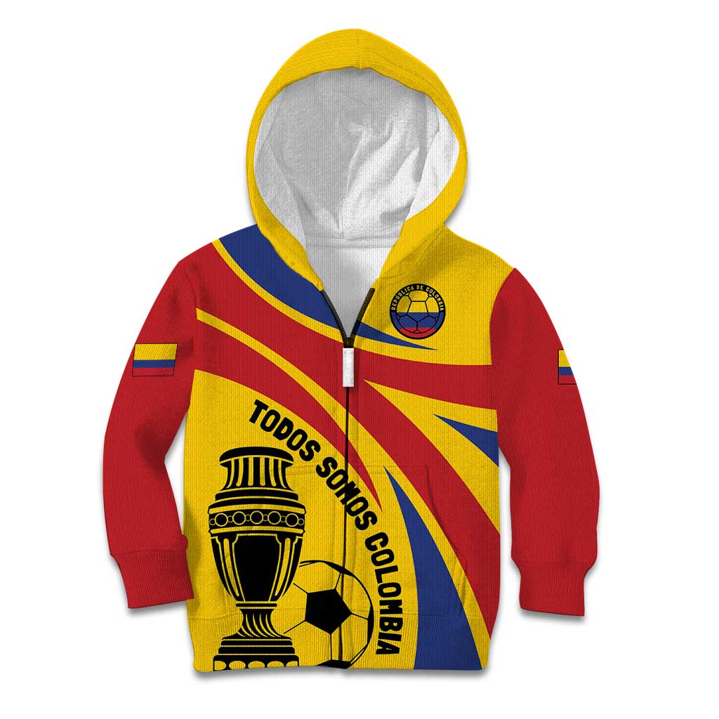 Colombia Football Custom Kid Hoodie Todos Somos Colombia - Wonder Print Shop