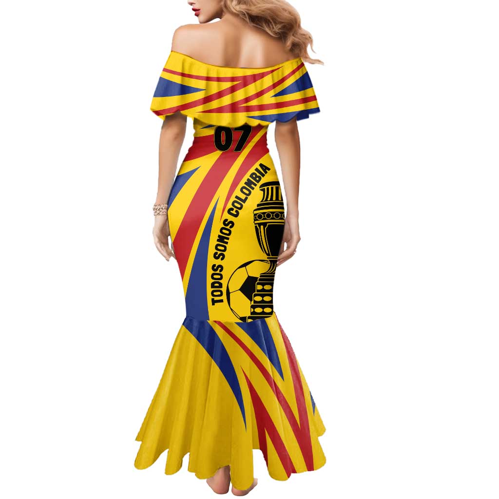 Colombia Football Custom Mermaid Dress Todos Somos Colombia - Wonder Print Shop