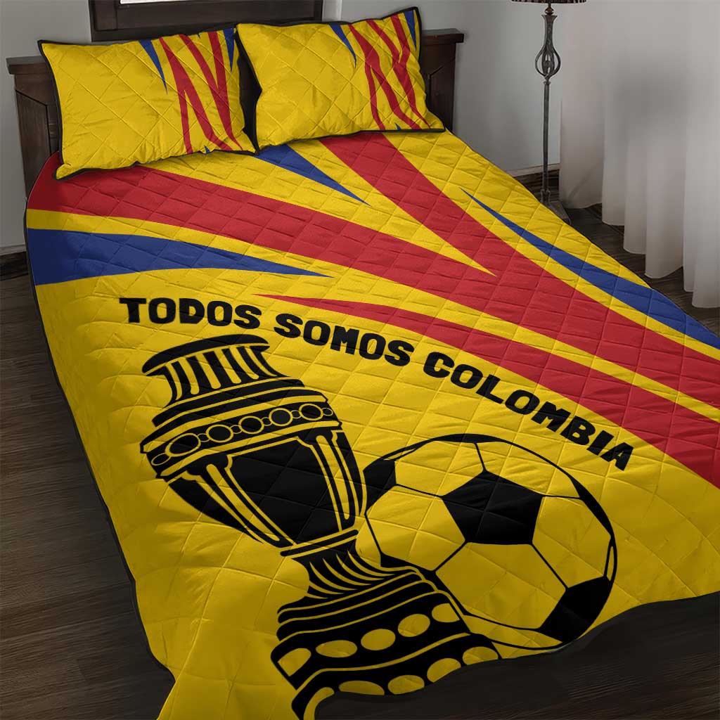 Colombia Football Quilt Bed Set Todos Somos Colombia - Wonder Print Shop