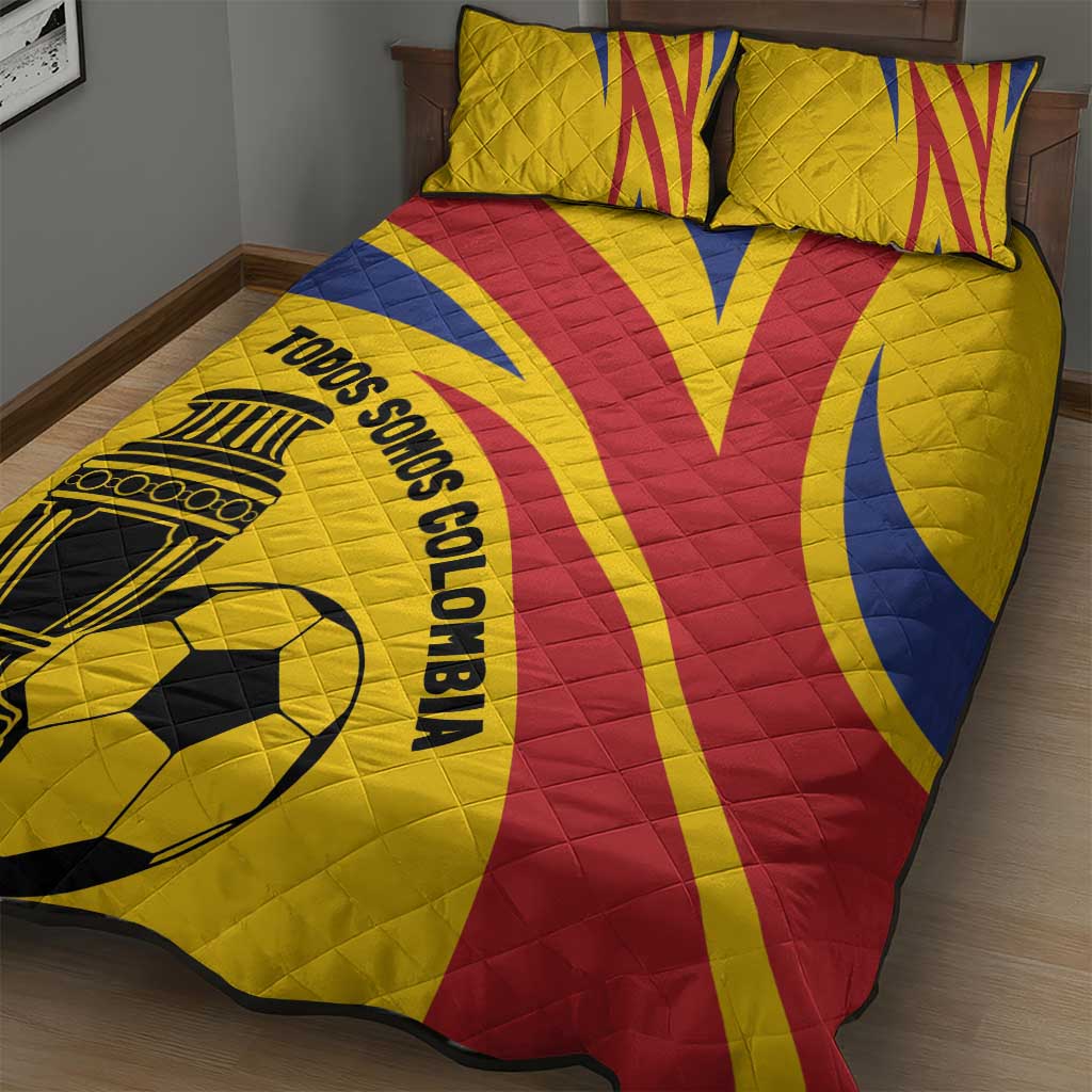 Colombia Football Quilt Bed Set Todos Somos Colombia - Wonder Print Shop