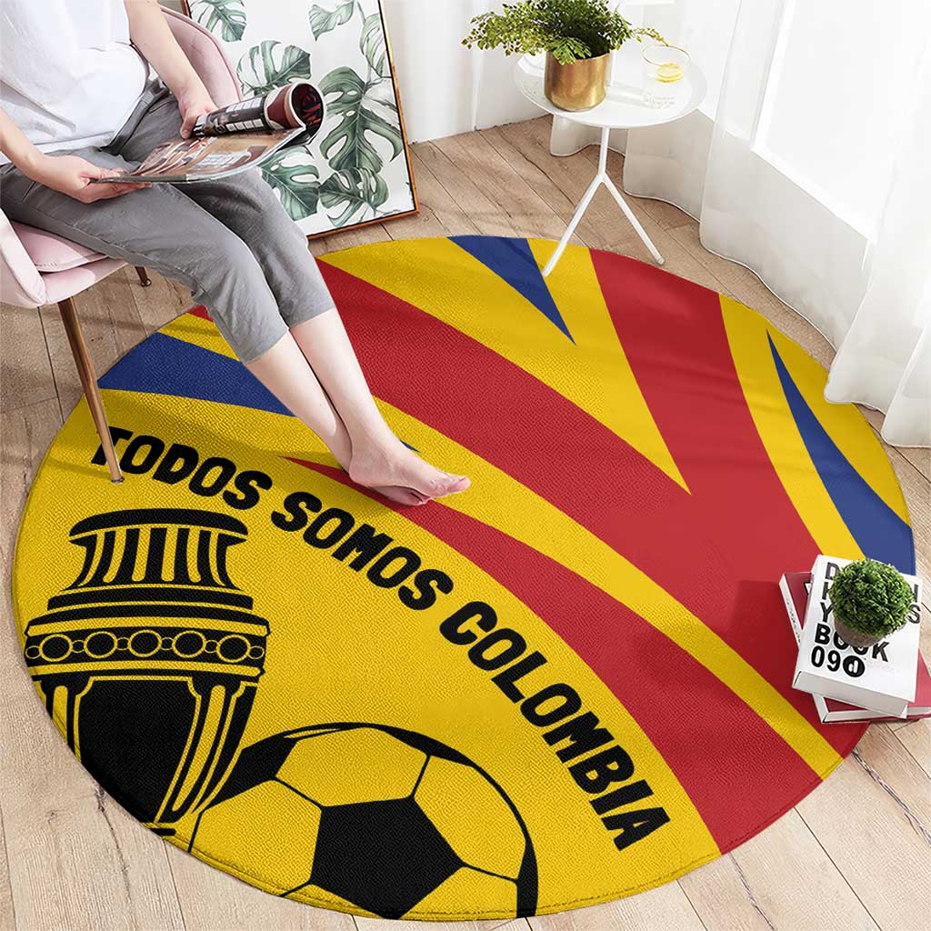 Colombia Football Round Carpet Todos Somos Colombia