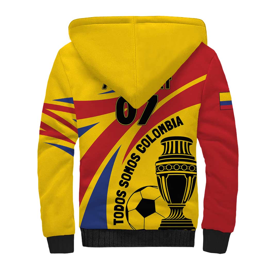 Colombia Football Custom Sherpa Hoodie Todos Somos Colombia - Wonder Print Shop