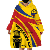 Colombia Football Custom Wearable Blanket Hoodie Todos Somos Colombia - Wonder Print Shop