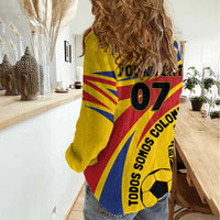 Colombia Football Custom Women Casual Shirt Todos Somos Colombia - Wonder Print Shop