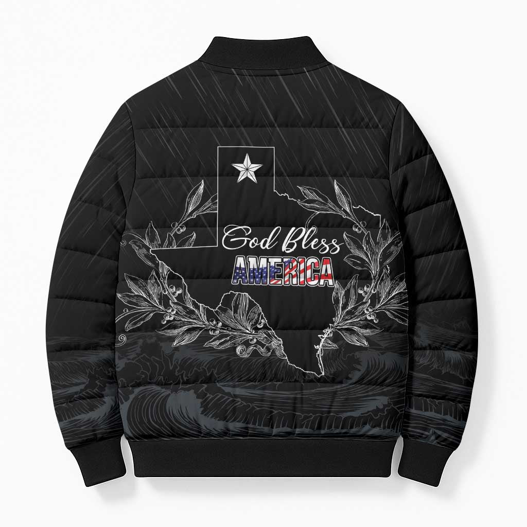 Pray for Texas Hill Country Bomber Puffer Jacket - Wonder Print Shop
